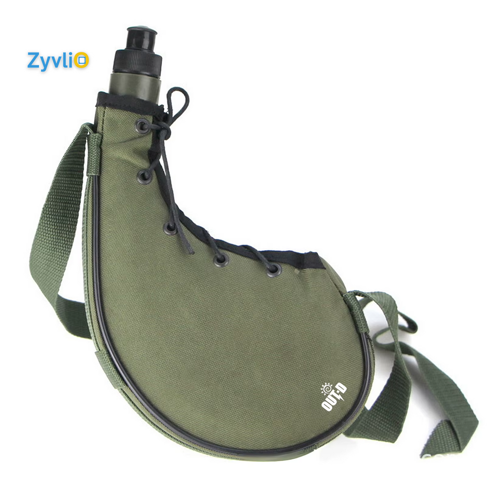 800mL Outdoor Sports Water Bottle – Portable Kettle with Shoulder Strap for Hiking, Camping & Backpacking - Zyvlio