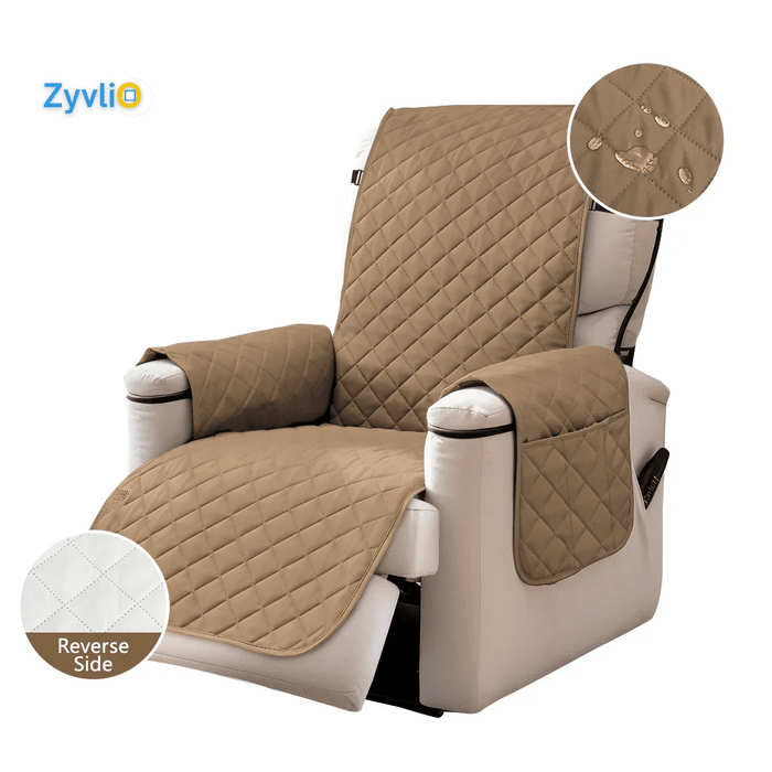 Recliner Chair Waterproof Slipcover | Durable & Stretchable Protector for Pets, Kids & Nursing Parents - Zyvlio