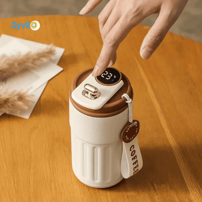 450mL Smart Thermal Mug – Stainless Steel Vacuum Bottle with Temp Display - Zyvlio