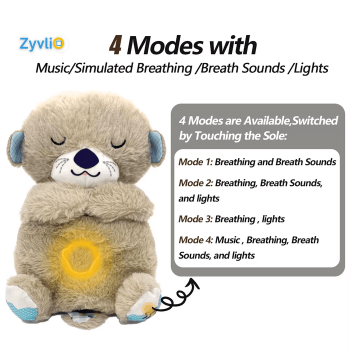 Peek a boo Talking Elephant | 4 Modes Baby Breathing Soothing Elephant - Zyvlio