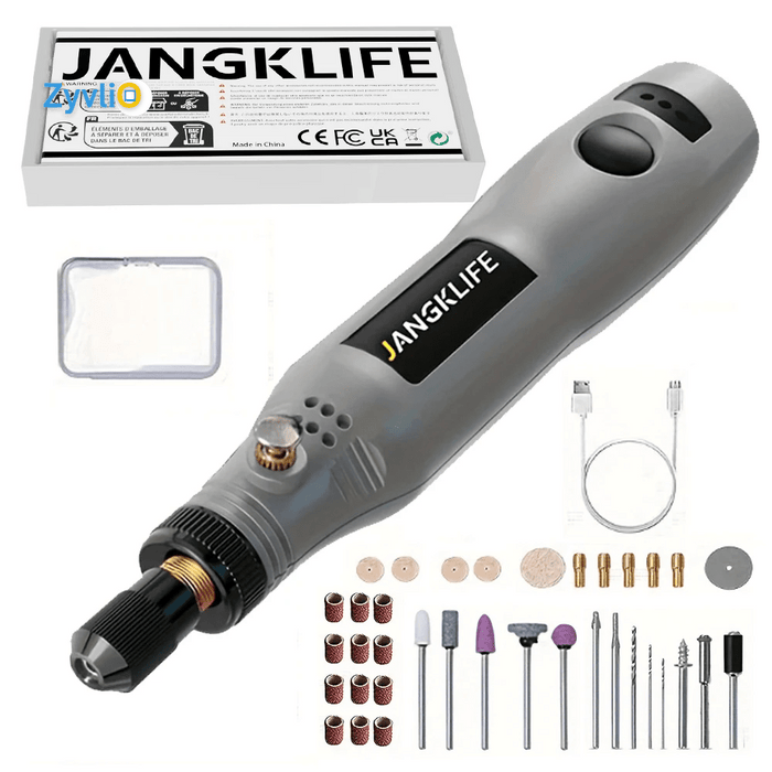 Wireless Engraving Pen & Mini Rotary Tool | USB Rechargeable Cordless Drill Kit - Zyvlio