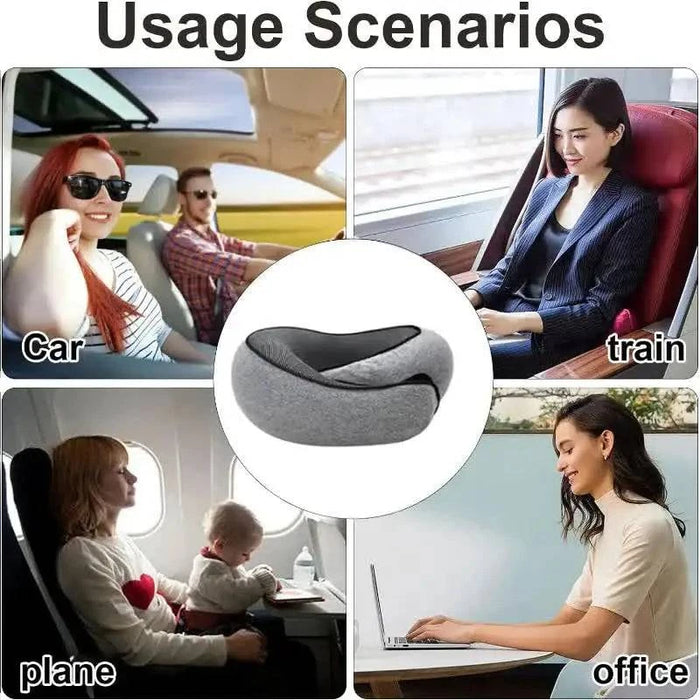 U-Shaped Travel Neck Pillow | Ergonomic Memory Foam Support - Zyvlio