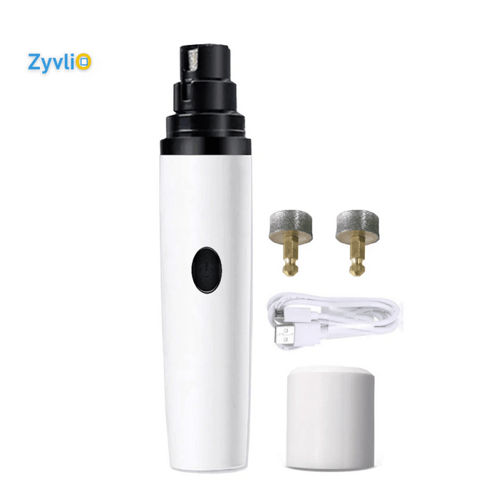 Dog Nail Grinder – LED Light, 3-Speed, Rechargeable Pet Nail Trimmer - Zyvlio