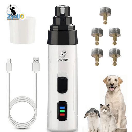 Dog Nail Grinder – LED Light, 3-Speed, Rechargeable Pet Nail Trimmer - Zyvlio