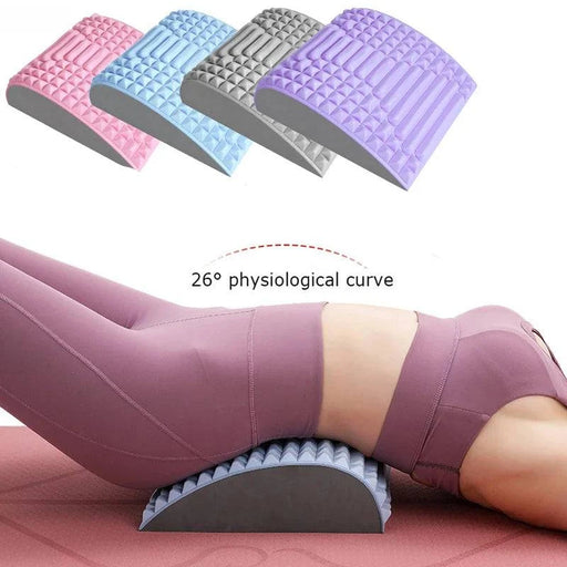 Back Stretcher Pillow | Lumbar & Neck Support Massager for Sciatica & Herniated Disc Relief - Zyvlio