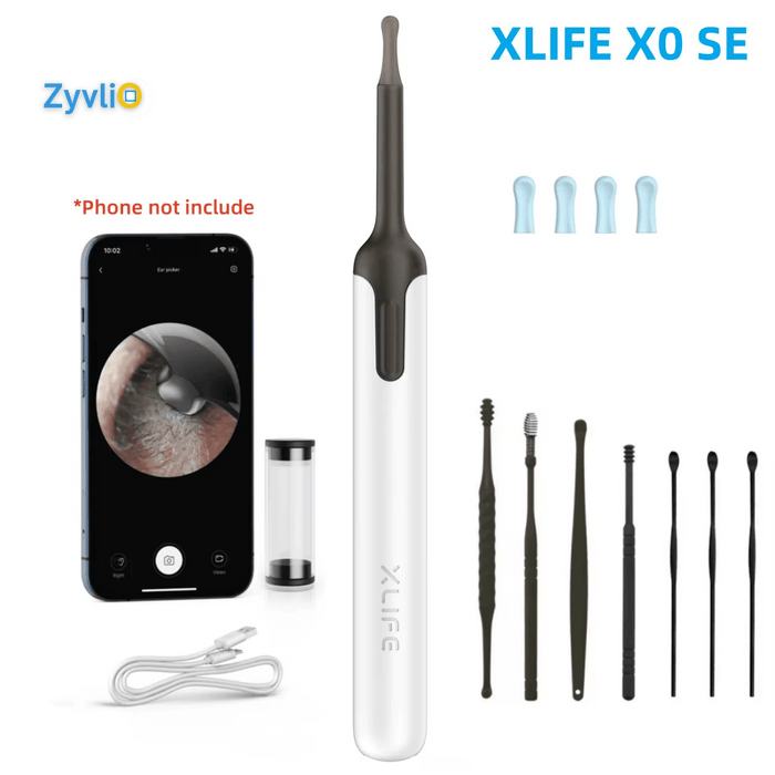 Ear Wax Remover Tool | Smart 1080P HD Visual Stick Otoscope  for Personal Health Care - Zyvlio