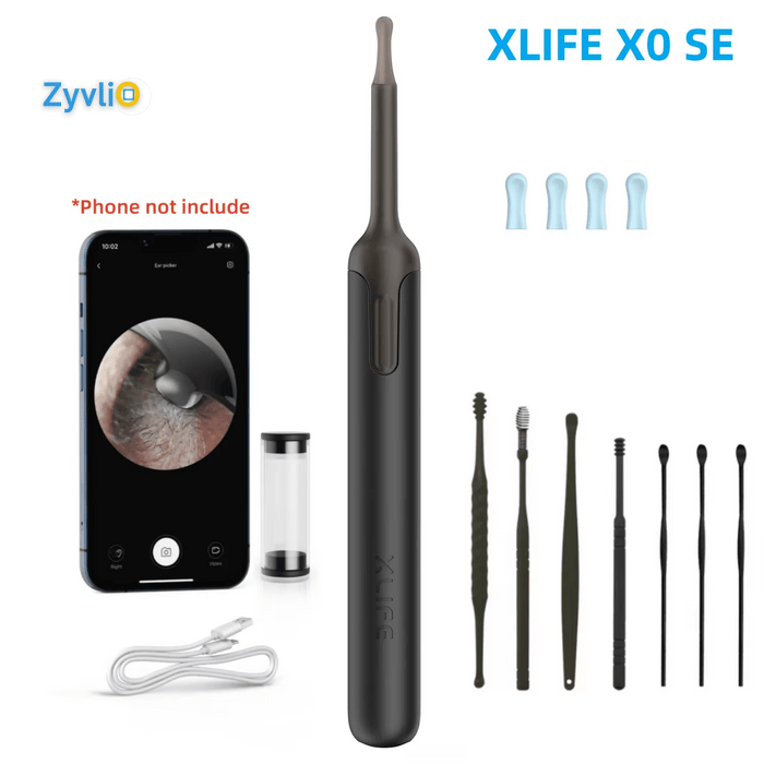 Ear Wax Remover Tool | Smart 1080P HD Visual Stick Otoscope  for Personal Health Care - Zyvlio